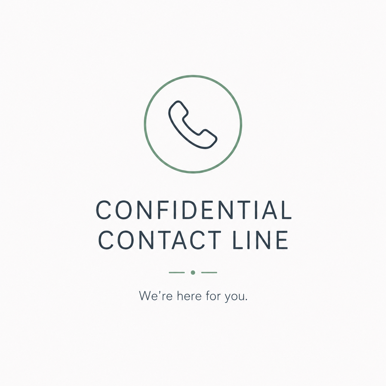 Confidential contact line